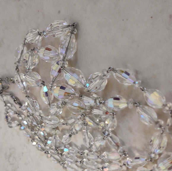 Vintage Austrian crystals long gradient necklace - Picture 12 of 13